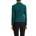 thumbnail image 3 of INSPIRE CHIC Blazer de Travail pour Femme Col à Revers Veste à Manches Longues Blazer de Complet Bleu Paon TP, 3 of 6