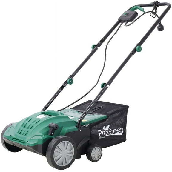 【LuckyNote】12 Amp 13IN 2-in-1 Garden Scarifier & Dethatcher - 31.7QT Extra Large Removable Bag