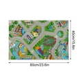 thumbnail image 2 of Kids Play Mat Road Map Educational Rug 19.7in Non‑Slip Washable Floor Carpet for Bedroom Playroom Living Room Interactive Activity Learning Rug with City Streets Game Pattern for Play and Discovery, 2 of 4