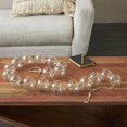 thumbnail image 2 of DecMode Handmade Round Extra Long Frosted Orb Clear Glass Garland with Tassel with Knotted Jute Rope, 2 of 7