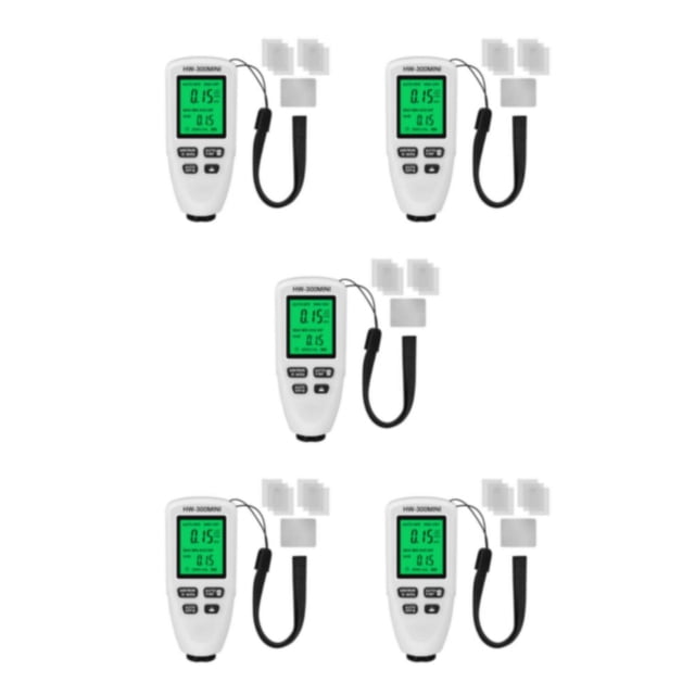 Riwesomey Medidor de espesor de pintura de coche de 0-2000um, medidor de prueba de electrochapa, medidor LCD de alta precisión para pintura de Type2 NO2