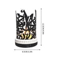 thumbnail image 3 of Arabic Candlestick Desktop Candle Holder Iron Ornament | Diffuses Soft Ambient Lighting for Festive Decor | Home Table Shelf Indoor Display, 3 of 8