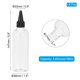 thumbnail image 2 of Uxcell 6 Pcs 3.4oz(100ml) Botella Plástica Dispensadora con Tapa de Giro Negra, Transparente, 2 of 7
