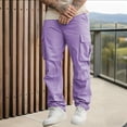 thumbnail image 2 of Mens Cargo Pants Elastic Waist Stretch Hiking Pants Lightweight Quick-Dry Windproof Workout Trousers With Multi Pockets, 2 of 9
