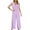 Purple, variant on WREESH Womens Business Casual Jumpsuit Fashion Summer Solid Casual Ruffle Sleeveless Suspender Jumpsuit Purple