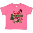 thumbnail image 3 of Inktastic Santa is Promoting Me to Big Brother Green Plaid Tree Boys Toddler T-Shirt, 3 of 5