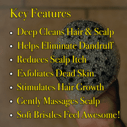 Pete & Pedro SCALP MASSAGER SHAMPOO HAIR BRUSH - Silicone Soft Bristles