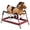 Brown+Plush2, variant on LHSHID Plush Pony Rocking Horse Ride-On Toy for Toddlers with Soft Upholstery & Safe Handrails, Indoor Nursery Balance Play