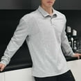 thumbnail image 3 of FRSASU Men's Casual Pullover Sweatshirts Long Sleeve Lightweight Knitted Mock Neck Tops Gray, 3 of 8