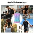 thumbnail image 5 of Uemuo Multicolor Glitter Pattern Men's Sleeveless T-Shirt,Muscle Athletic Tank Top, Moisture-wicking Quick-dry Breathable Classic Tee Top for Gym Run Outdoor Sports-, 5 of 8