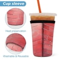 thumbnail image 3 of Set of 3 Packs Reusable Hot And Iced Coffee Cup Sleeve Neoprene Tumbler Sleeve Red Brick Wall Grass(16,24,32oz), 3 of 8