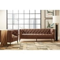 thumbnail image 4 of Beaumont Lane Traditional Stationary Sofa in Brown Leather Finish, 4 of 4
