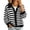Black, variant on cocolona Womens Classic Striped Sweaters Button Down Lapel Long Sleeve Knit Cardigan Trendy Casual Fall Tops