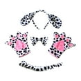 thumbnail image 3 of 4x Conjunto de disfraces de animales Adorables orejas de animales de Halloween Diadema Guantes Corbatín y cola para juegos de rol Cumpleaños Fiestas Adulto, 3 of 8