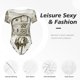 thumbnail image 4 of Balery Horses Grazing On Meadow Body de cuello redondo de manga corta para mujer Tops de manga corta Tops básicos-Medium, 4 of 7
