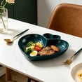 thumbnail image 6 of Meal Prep Containers,2-Compartments Heart Shape Serving Tray,Plastic Meal Tray for Appetizer Dinner Dessert,Valentines Day Decoration Supply,Green, 6 of 7