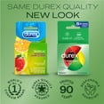 thumbnail image 3 of Durex Tropical Condoms, Natural Rubber Latex Condoms for Men, Close Fit, FSA & HSA Eligible, Exciting Flavors, 3 Count, 3 of 15