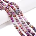 thumbnail image 4 of Natural Imperial Jasper Beads Strands Dyed Round Medium Orchid 8~8.5mm Hole: 1mm about 46~51pcs/strand 15.35~15.75 inch(39~40cm), 4 of 5