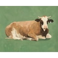 thumbnail image 2 of Scarvey, Emma 32x26 Gold Ornate Wood Framed with Double Matting Museum Art Print Titled - How Now Brown Cow II, 2 of 4