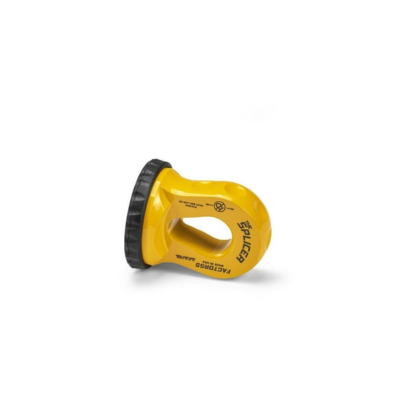 Factor 55 Winch Cable Shackle Mount 00352-03 The Splicer; Fits Up To 1 Inch Diameter Shackles; Fits 1/2 Inch Diameter Synthetic Winch Ropes; 16000 Pounds Capacity; Yellow; Single