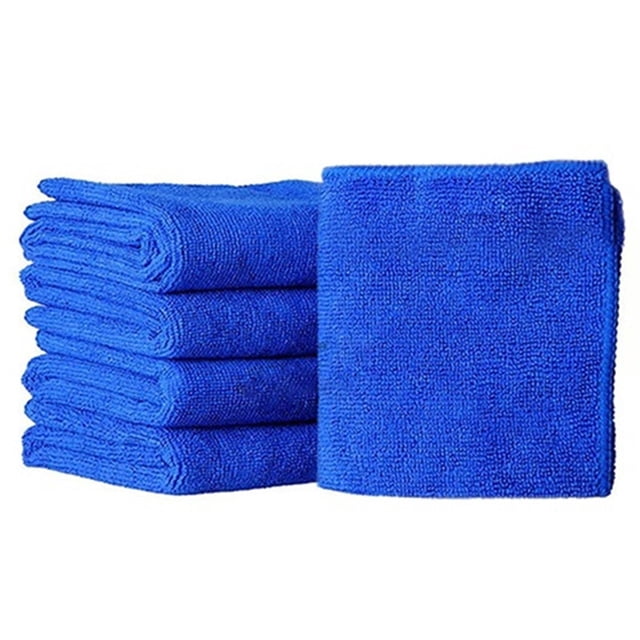 Creatine Cloth Microfiber Absorbent Cleaning Soft Car Auto 5Pcs Care Blue Wash Towels Parts & Accessories