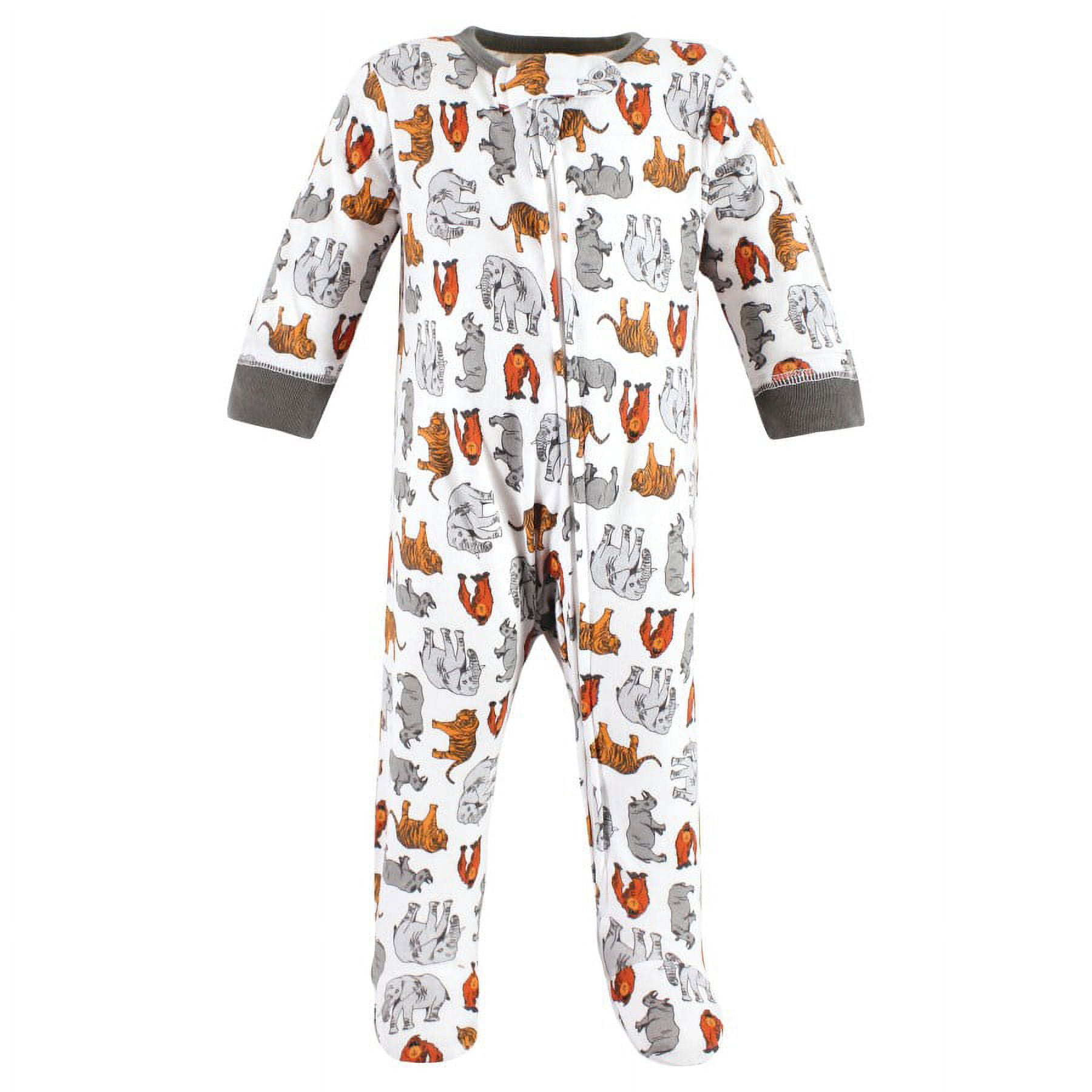 Touched by Nature Organic Cotton Sleep and Play, Neutral Endangered Safari, Preemie