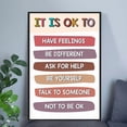 thumbnail image 5 of It Is Okay To Feel, My Feelings Classroom, Educational Wall Art, Therapy Tools, Stress Management Wall Art, Wellness, Playroom Decor, School Counselor Therapy- Size 24''x36'' - Postora, 5 of 5