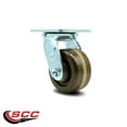 thumbnail image 2 of 4 Inch High Temp Phenolic Wheel Swivel Caster with Bronze Bearing SCC, 2 of 2