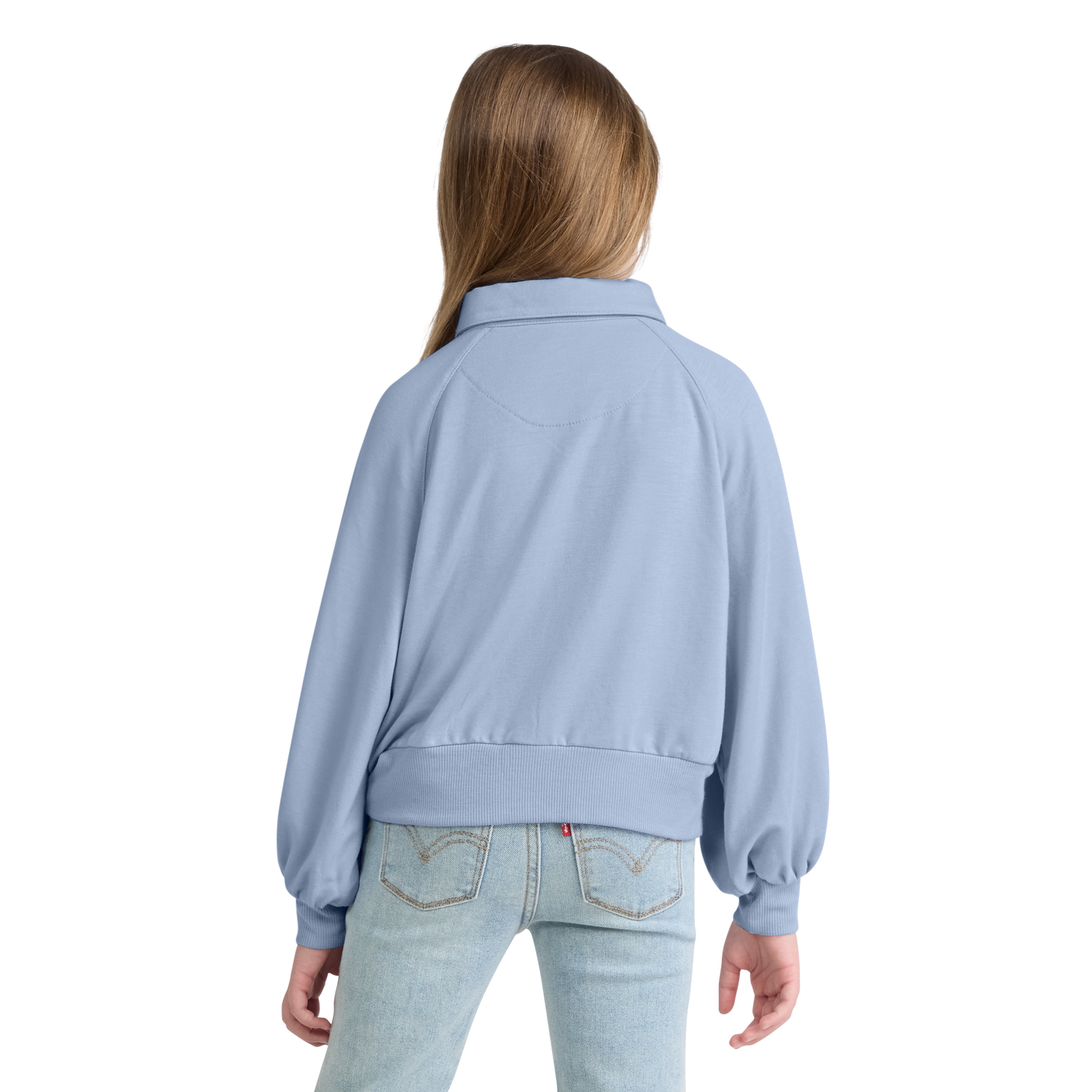 Levi's Girls Long Sleeve Collar Sweatshirt, Sizes 4-16