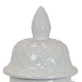thumbnail image 2 of Livie 20 Inch Temple Ginger Jar - Geometric Design - Dome Lid - Ceramic - White, 2 of 5