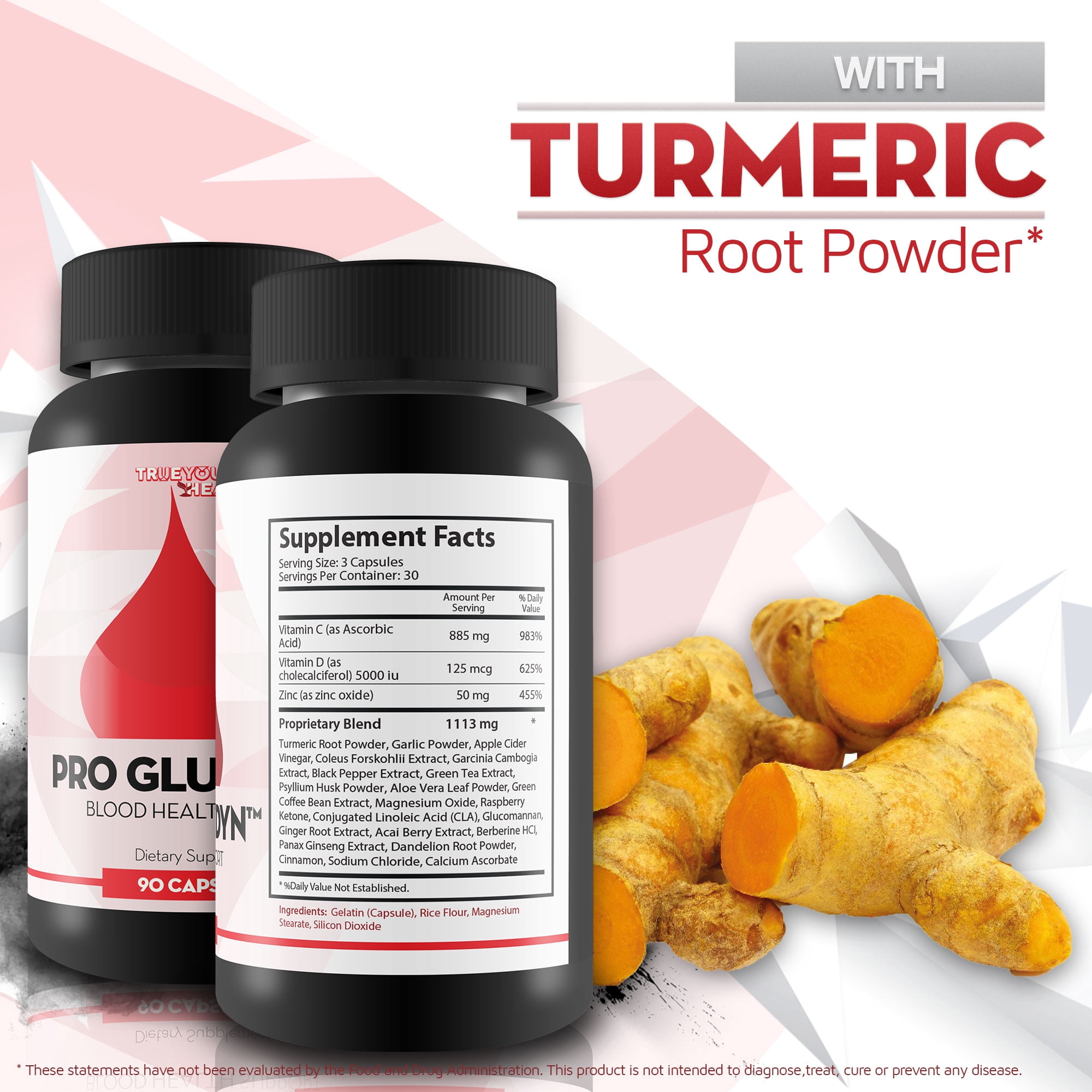 Pro Glucydyn - Blood S Health Support Supplement - Garlic, Turmeric, Berberine, Green Tea + Vitamins, Minerals, Herbs - Promote Balanced Blood Health & Circulation - Help Improve Blood Flow Naturally