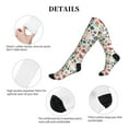 thumbnail image 5 of Lsque Alpaca Flower Pattern Sport Compression Socks for Men & Women 15-20 mmHg Knee High Nurse Pregnant Running Medical and Travel Athletic, 5 of 6