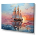 thumbnail image 2 of Designart "Chromatic Sails Sailboat" Sailing Boat Canvas Print, 2 of 5