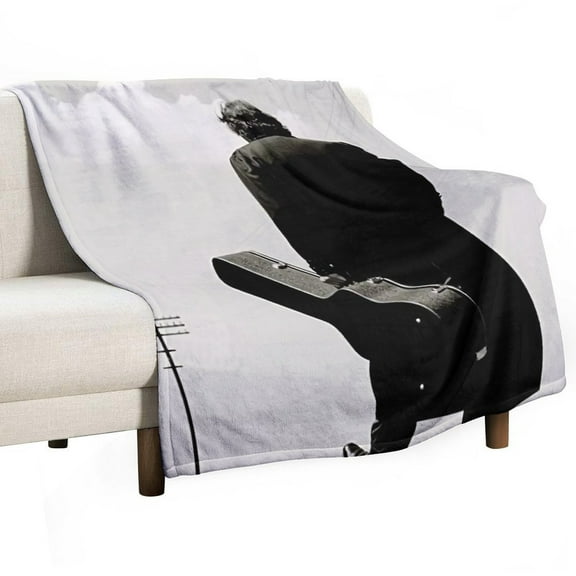 Johnny Cash Luxury Flannel Blanket - Super Soft Anti-Static Plush Warm Blanket for Sofa Bed - Extra Large Cozy Blanket for Men and Women, Home Decor Gift.