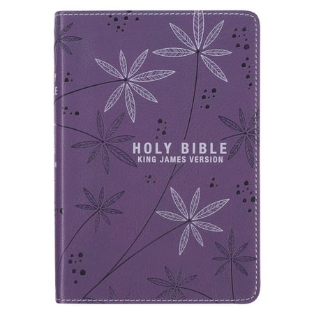 KJV Holy Bible, Compact Faux Leather Red Letter Edition - Ribbon Marker, King James Version, Purple