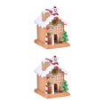 thumbnail image 1 of Guardoinrt Figurine de Table de Paysage de Village de Noël pour Jaune Petit 2Ensemble, 1 of 6