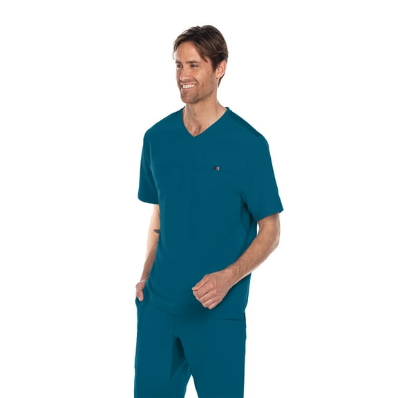 Barco One Wellness BWT010 Men's 1 Pocket High-Low Hem with Yoke Top Scrub Top Bahama XS
