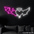 thumbnail image 3 of Glowneon Angel Devil Heart Neon Sign, Heart Led Sign, Couple Room Art, 3 of 4