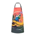 thumbnail image 2 of Adventure Time Jake the Dog Adjustable Bib Apron, Waterdrop Resistant Aprons with 2 Pockets Cooking Kitchen Aprons for Women Men Chef, 2 of 8