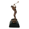 thumbnail image 4 of Professional Golfer Swinging Golf Club On A Tee Bronze Electroplated Statue, 4 of 8