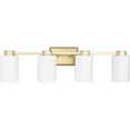 thumbnail image 3 of Estrada Collection Four-Light Brushed Gold Contemporary Bath & Vanity Light, 3 of 11