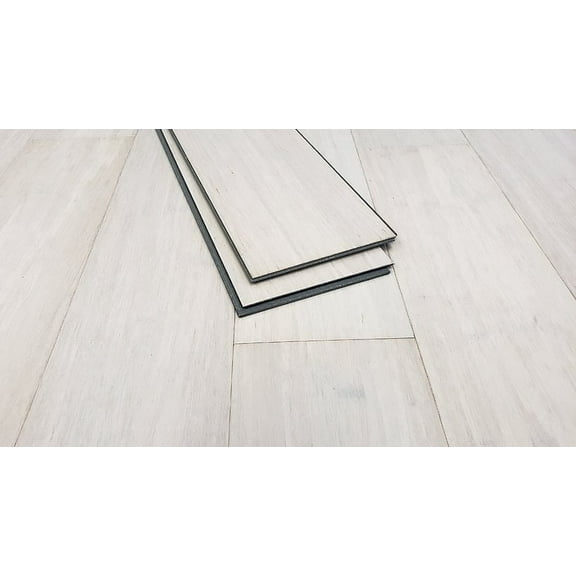 8" Sample Piece - Ambient® Annapolis White Rigid Core Bamboo Flooring