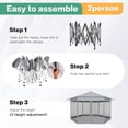 thumbnail image 4 of HOTEEL 16' x 16' Hexagon Pop-Up Gazebo Patio Outdoor Canopy Tent with Netting, Adjustable Height and 256 Square ft of Shade for Garden, Party, Backyard with Vented Top, Silver, 4 of 9