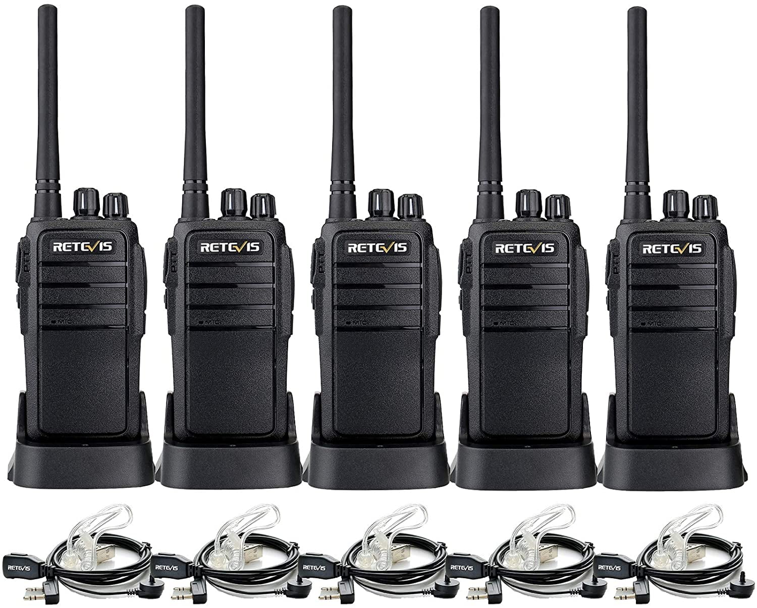 Retevis RT47V MURS 2 Way Radios IP67 Waterproof Walkie Talkie for Adults,Rugged Commercial 2 Way Radios for Factory Warehouse 6 Pack 