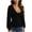 Black, variant on Yxbdin Puff Long Sleeve Blouses for Women Solid Deep V Neck Shirts Dressy Casual Slim Fit Tops Spring Going Out Outfits Black M