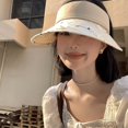 thumbnail image 2 of LinYooLi Japanese Purchasing Agent For Three-Dimensional Flower Grass Woven Empty Top Hat, Women's Summer Large Brim Sun Shading And Sun Protection Hat, Beach Sun Hat, 2 of 9