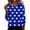 #313-Blue, variant on Neewe Womens V Neck Polo Shirts 3/4 Sleeve Collared Tops Business Casual Summer Tops Trendy Loose