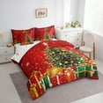 thumbnail image 3 of Homewish Chic Christmas Tree 7-Piece Twin Bedding Sets,Girls Xmas Gifts Bedding Comforter Set,Red Green Sheet Sets For Child,Luxury Bedroom Decor Reversible, 3 of 8