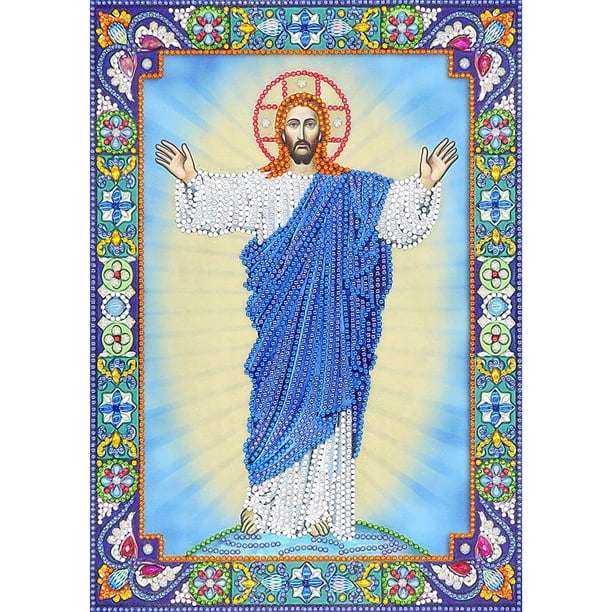 Cuadros Decorativos 5D bricolaje forma especial diamante pintura Dios Cruz puntada mosaico Kit dormitorio decoración DQrwqpou Nuevos Originales