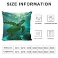 thumbnail image 5 of COMIO Throw Pillow Cover Sea Turtle Cute Nautical Animal Ocean Theme Coastal Beautiful Watercolor Beach Wildlife Decor Lumbar Pillow Case Cushion for Sofa Couch Bed, 5 of 5